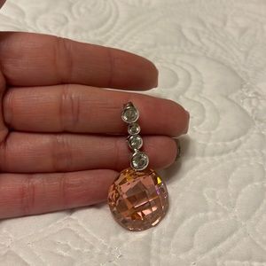 Large pink stoned pendant